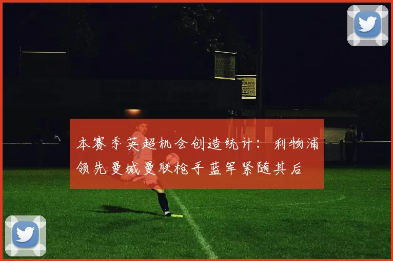 本赛季英超机会创造统计：利物浦领先曼城曼联枪手蓝军紧随其后